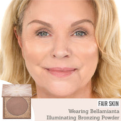 Bellamianta Illuminating Bronzing Powder on fair skin