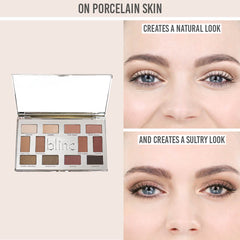 Blinc the Rare Gem Eyeshadow Palette natural and sultry looks on porcelain skin