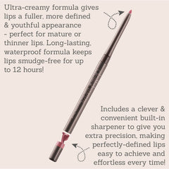 Delilah Long Wear Retractable Lip Liner in Naked, Buff & Pout features