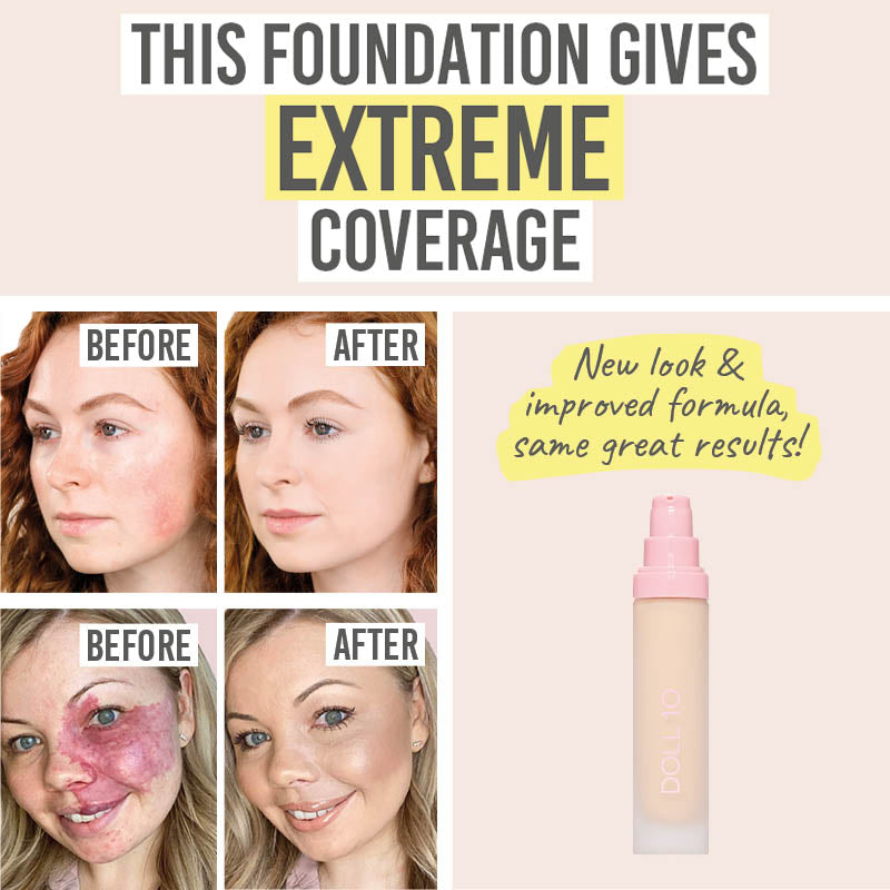 Doll10 T.C.E Super Coverage Serum Foundation - Beauty and the Boutique - This foundation gives extreme coverage