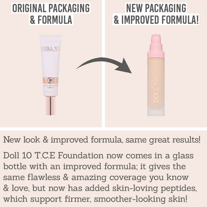 Doll10 T.C.E Super Coverage Serum Foundation new packaging & improved formula