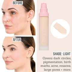 Doll10 T.C.E Super Coverage Serum Foundation in shade Light