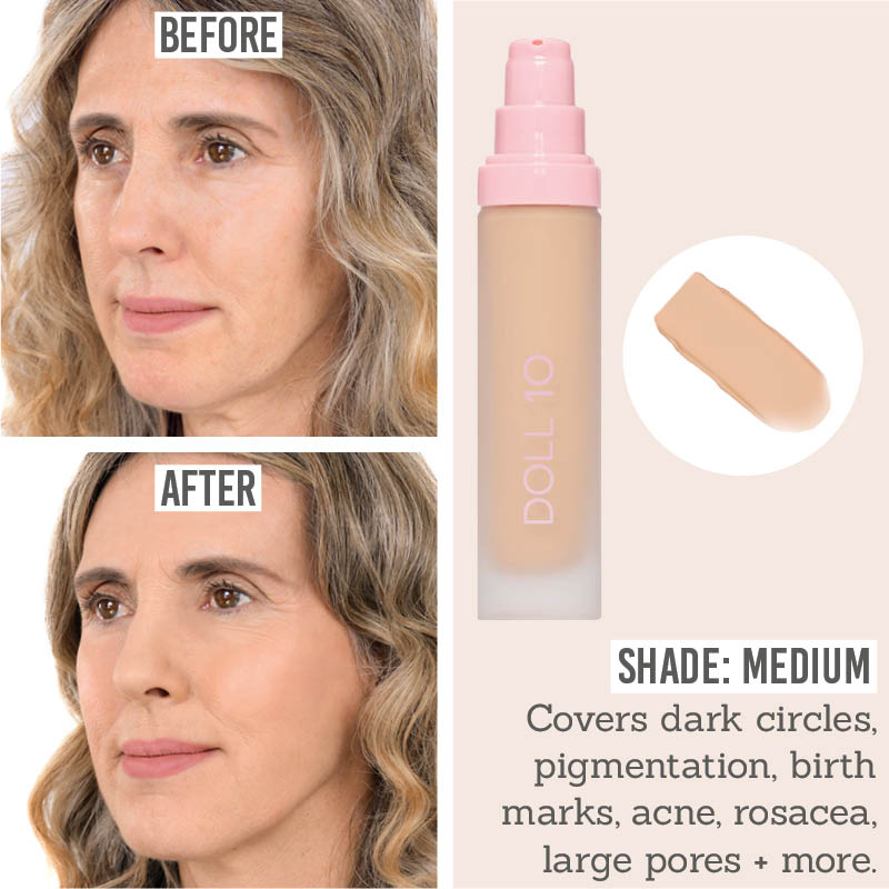 Doll10 T.C.E Super Coverage Serum Foundation in shade Medium