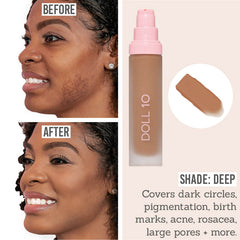 Doll10 T.C.E Super Coverage Serum Foundation in shade Deep
