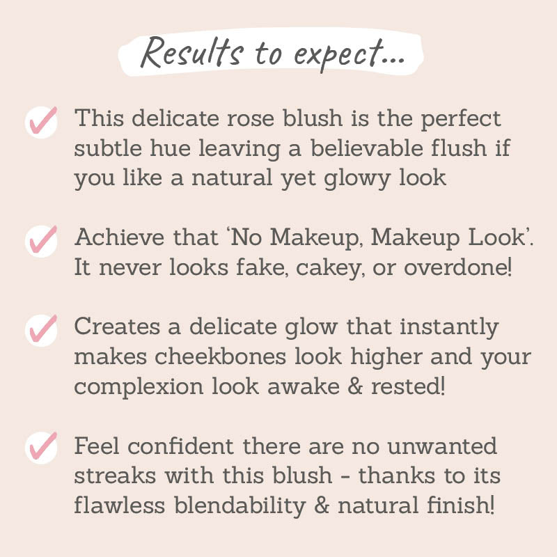 Dome Beauty English Rose Blush results to expect