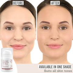 He-Shi Overnight Hyaluronic Tan Balm before and after results