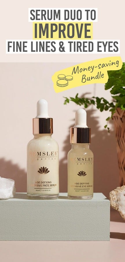 Hemsley Organics Age-Defying Face and Eye Serum Duo - Beauty and the Boutique - Serum duo to improve fine lines and tired eyes