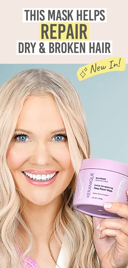 Keranique Follicle Strengthening Deep Hair Repair Mask - Beauty and the Boutique - this mask helps repair dry and broken hair
