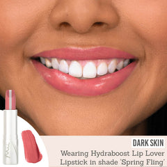 Mii Cosmetics Hydraboost Lip Lover Lipstick in Spring Fling on dark skin