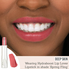 Mii Cosmetics Hydraboost Lip Lover Lipstick in Spring Fling on deep skin