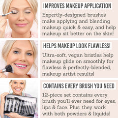 Nanshy Masterful Collection - Key Benefits: improves makeup application, helps makeup look flawless, contains every brush you need 