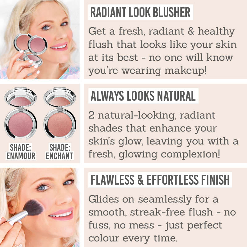 Nude Envie Powder Blush in Enamor and Enchant - Key Benefits: radiant look blusher, always looks natural, flawless & effortless finish 