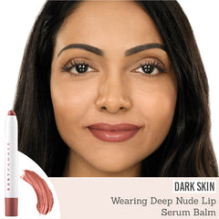 Ruby Hammer Deep Nude Lip Serum Balm on dark skin