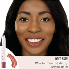Ruby Hammer Deep Nude Lip Serum Balm on dark skin