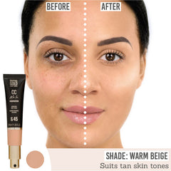 SOSU Cosmetics CC Me In SPF45 Foundation on tan skin