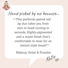 SOSU Perfect Red Lip Duo - Hand-picked by Katie for being the perfect stylish red duo with a matte yet comfortable formula!