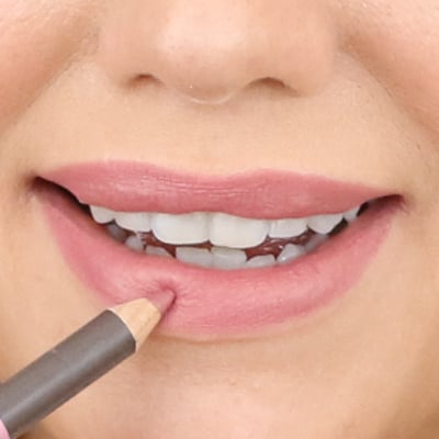 Now line & fill lips with the dusky rose end