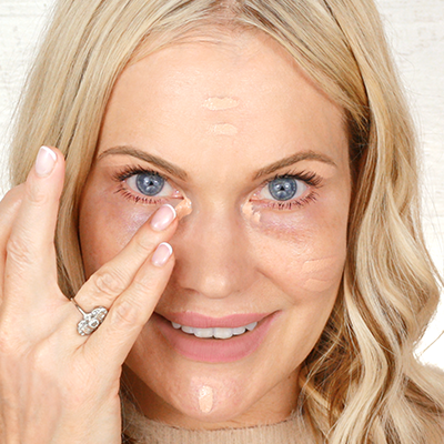 Blend by dabbing & feathering with fingertips