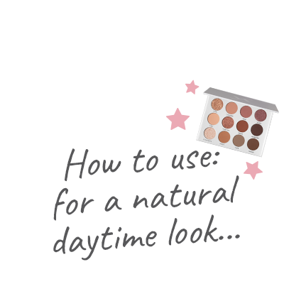 Vani-T Nude Eyeshadow Palette - Use 1 - How to use: for a natural daytime look
